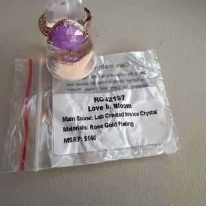 💜 Bomb Party Love in Bloom Ring | Size 8 | Rose Gold | Lumina Collection